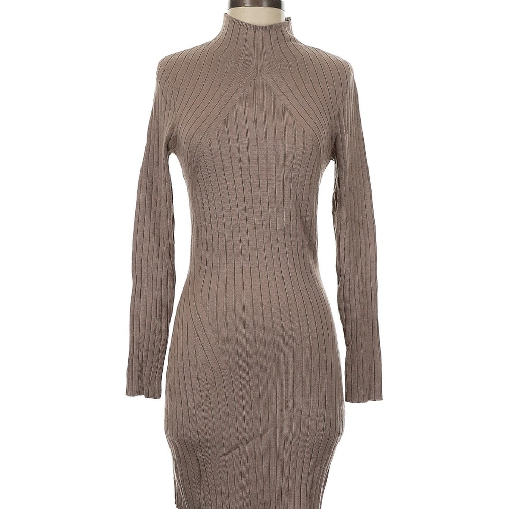 Abercrombie Tan Slim Fit Sweater Dress size Small